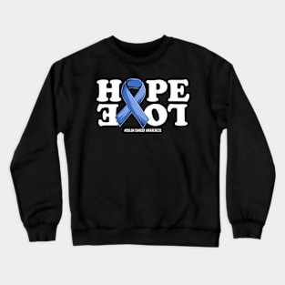 Colon Cancer Support | Dark Blue Ribbon Squad Support Colon Cancer awareness Crewneck Sweatshirt